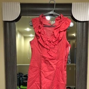 Coral cotton dress